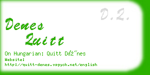 denes quitt business card